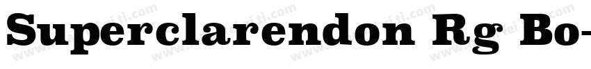 Superclarendon Rg Bo字体转换